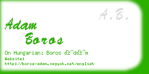 adam boros business card